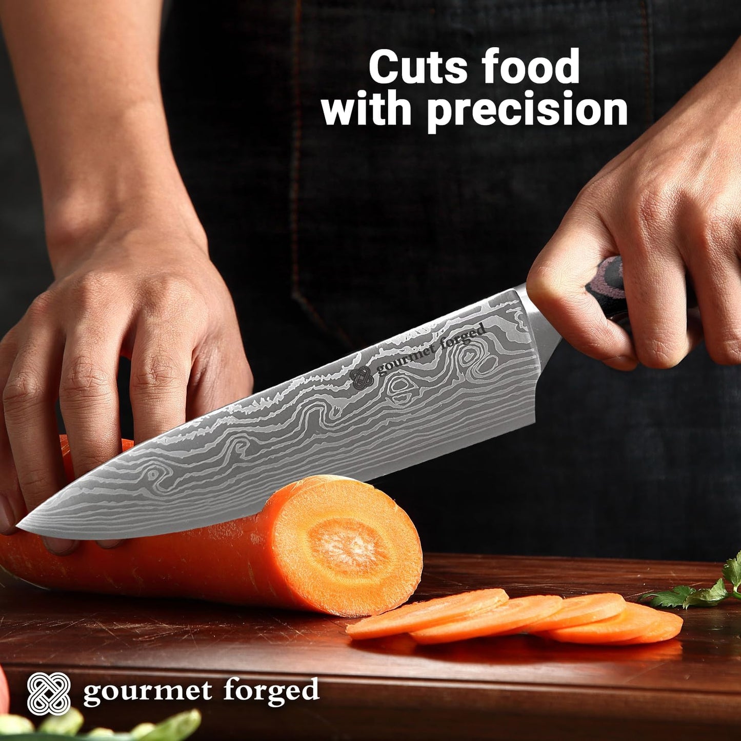 Gourmet Forged ChefDuo Professional 8 inch Chef Knife and 3.5 inch Paring Knife 2 Piece Set